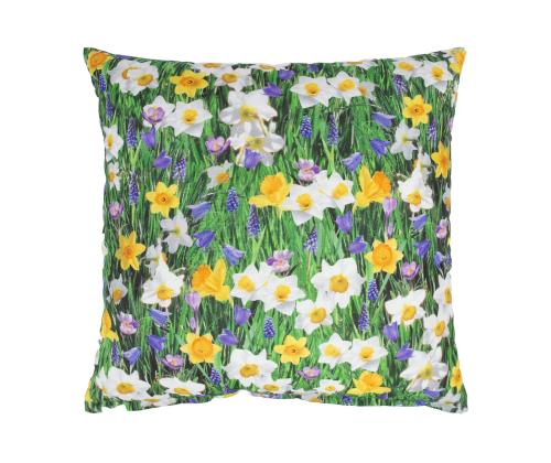 Tyyny HOLLY 45x45cm, vetoketju, kevätkukat, kangas 100% puuvillaa, kangas 415
