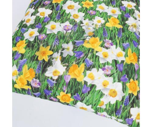 Tyyny HOLLY 45x45cm, vetoketju, kevätkukat, kangas 100% puuvillaa, kangas 415