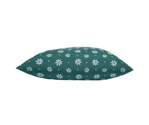 Tyyny HOLLY 45x45cm, vetoketjullinen, vihreä Edelwaiss, 50% puuvilla, 50% polyesteri, kangas 444