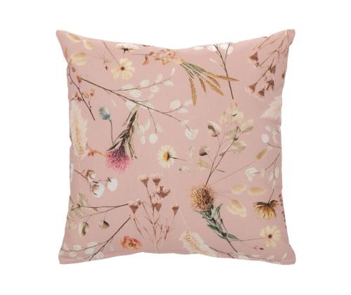 Tyyny HOLLY 45x45cm, vetoketjullinen, kuivatut kukat, kangas 100% puuvillaa, kangas 485