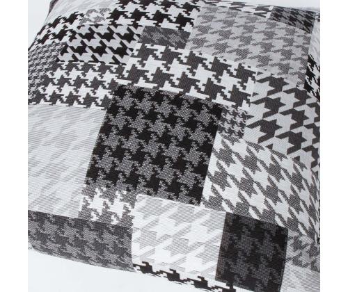 Tyyny HOLLY 45x45cm, vetoketjullinen, mustavalkoinen, kangas 50% puuvillaa, 50% polyesteriä, kangas 490