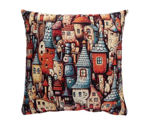 Tyyny HOLLY 45x45cm, vetoketjullinen, fantasia, kangas 50% puuvilla, 50% polyesteri, kangas 491