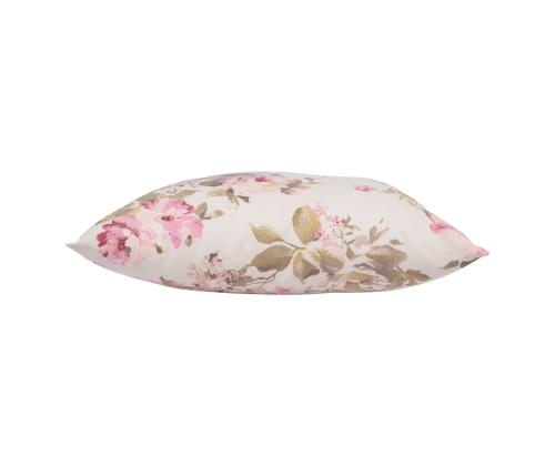 Tyyny HOLLY 45x45cm lukolla, maalatut ruusut, kangas 80% puuvillaa, 20% polyesteriä, kangas 497