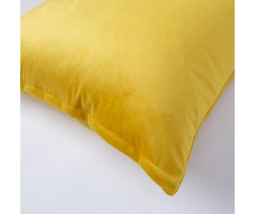Tyyny VELVET 2, 45x45cm, keltainen, 100% polyesteri, kangas-828