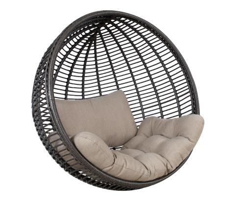 Riippuva tuolin tyyny CLOBE beige, istuin 64x106cm, selkätyyny 64x42cm, 100% polyesteri