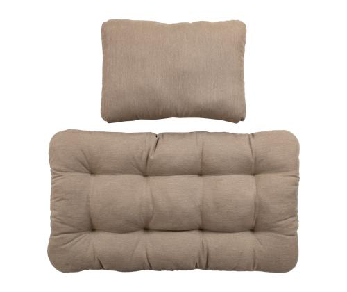 Riippuva tuolin tyyny CLOBE beige, istuin 64x106cm, selkätyyny 64x42cm, 100% polyesteri