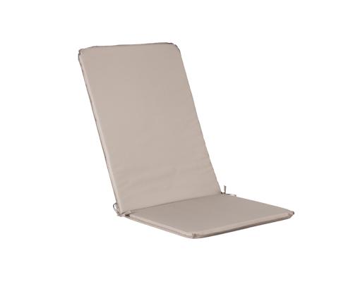 Tuolin päällinen selkänojalla OHIO vedenpitävä, 50x120x2,5cm beige, 100% polyesteri