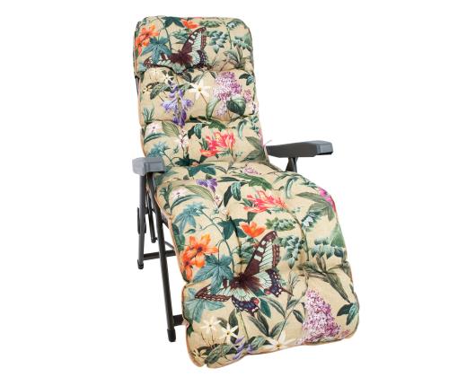 Tuolipäällyste BADEN-AMAZONIA 48x165cm, beige kukallinen vihreä