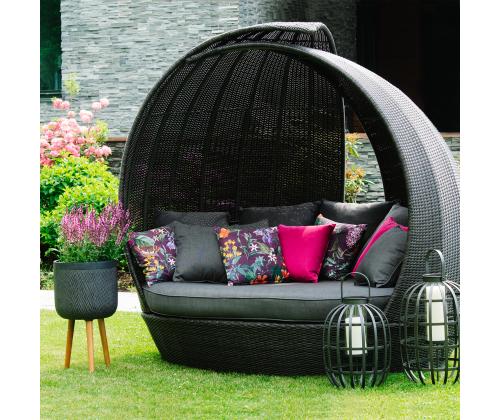 Tyyny AMAZONIA 45x45cm, kukat violetilla taustalla, 100% puuvillaa, kangas 249