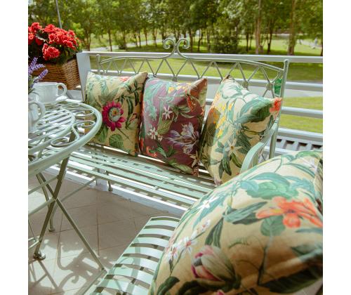 Tyyny AMAZONIA 45x45cm, kukat violetilla taustalla, 100% puuvillaa, kangas 249