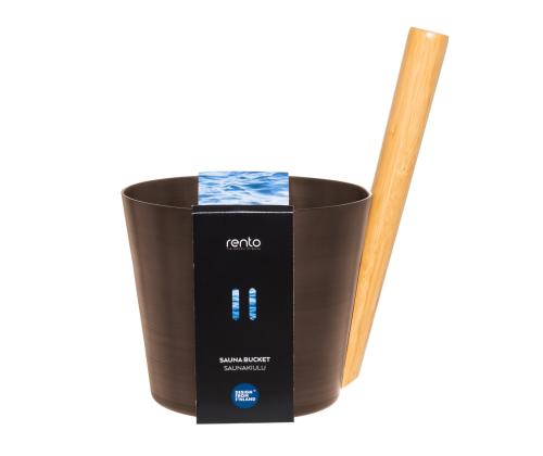 Saunan kiuas RENTO BROWN, 5L, alumiini/bambu