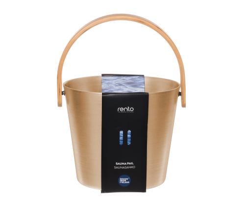 Saunakauha RENTO CHAMPAGNE, 5L, alumiini/bambu