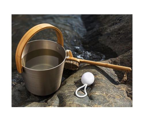 Saunakauha RENTO CHAMPAGNE, 5L, alumiini/bambu