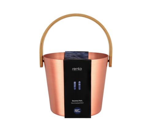 Saunakauha RENTO COPPER, 5L, alumiini/bambu