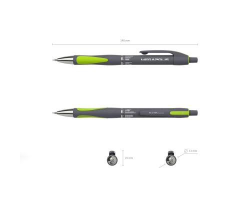 Mekaaninen tavallinen kynä ERICH KRAUSE Megapolis 0,5mm metallikärki