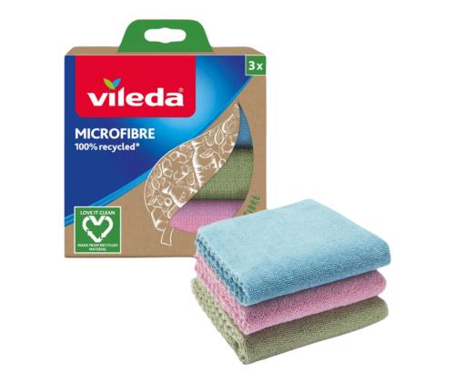 Sarja mikrokuituliinoja VILEDA värillinen 3 kpl/kpl