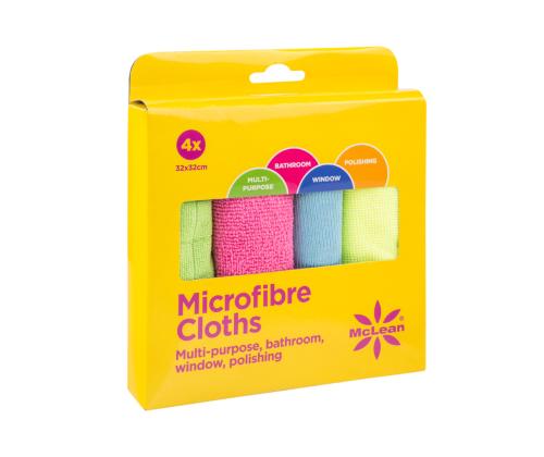 Monipakkaus mikrokuituliinoja 32x33cm 4 kpl pakkauksessa MCLEAN