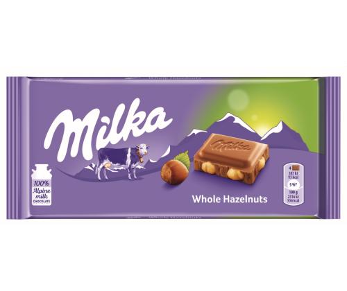 Suklaa MILKA tervete pähklitega 100g