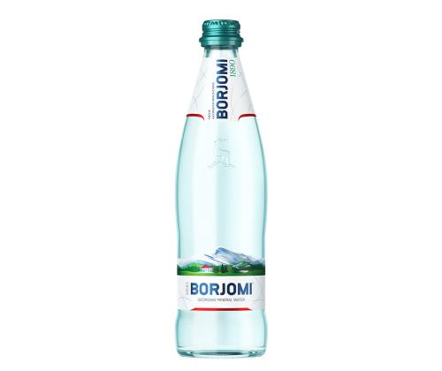 Kivennäisvesi BORJOMI 0,5L hiilihapotussa luonnonlasipullossa