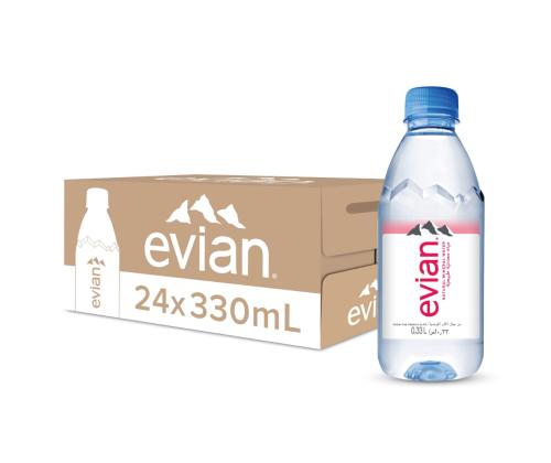 Kivennäisvesi EVIAN 0,33L hiilihapottomassa muovipullossa