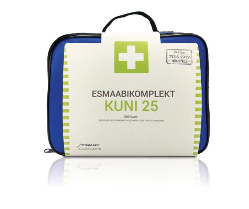 Ensiapulaukku yritysasiakkaalle vetoketjullisessa kotelossa (25 kpl)