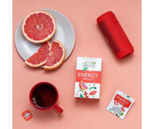 Yrttitee AHMAD Energy Grape mate ja Guaranan siemen 20 kpl kirjekuoressa