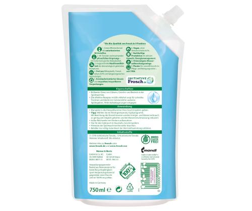Astianpesukoneen huuhtelukirkaste FROSCH bioalkoholi 750ml