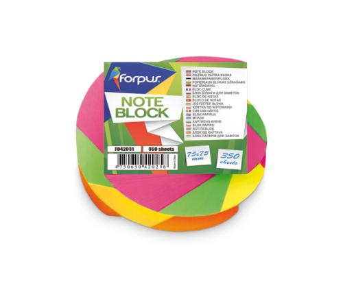 Muistiinpanopaperi 75x75mm FORPUS Neon Twisted 350 arkkia