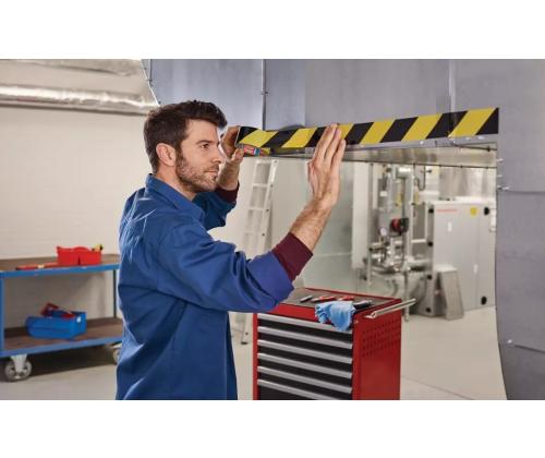 Teippi/vaarateippi TESA 50mm x 66m kelta-musta