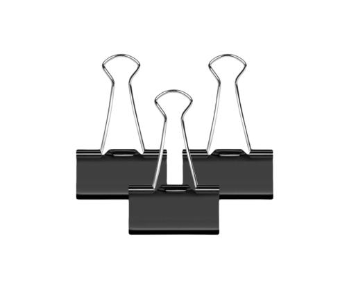 Paperiliitin 25mm FOROFIS musta 12 kpl