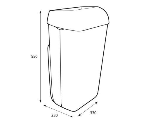 Paperikori 25 l Katrin kannellinen valkoinen (91899)