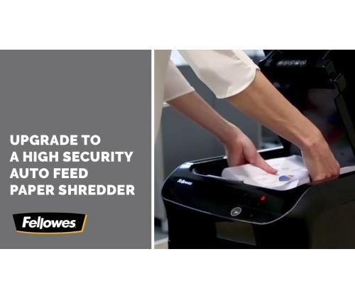 Silppuri ristiinleikkaava 500-lle arkille Fellowes AutoMax 600M