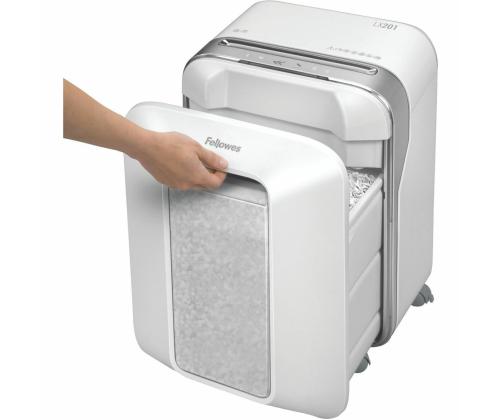 Paperisilppuri FELLOWES LX201 Micro-Cut 12 arkkia valkoinen runko (mikropalat)