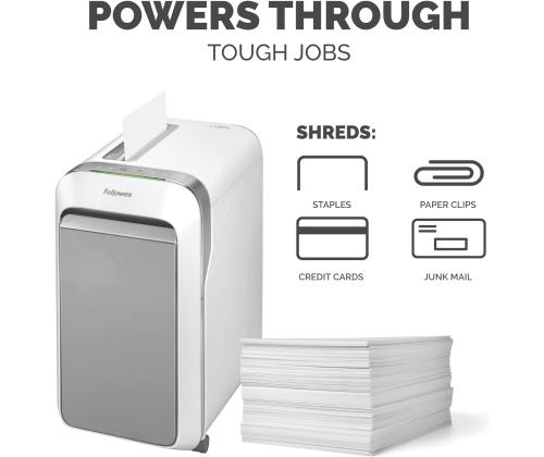 Paperisilppuri FELLOWES LX221 20 arkkia valkoinen runko (mikropalat)