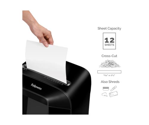 Silppuri ristiinleikkaava  FELLOWES LX85 12 arkkia