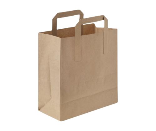 Voimapaperista valmistettu paperikassi kahvoilla 320x160x440mm