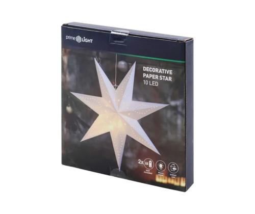 Paperikirjain PRIME LIGHT 10LED, lämmin valkoinen, 2XAA 1 kpl