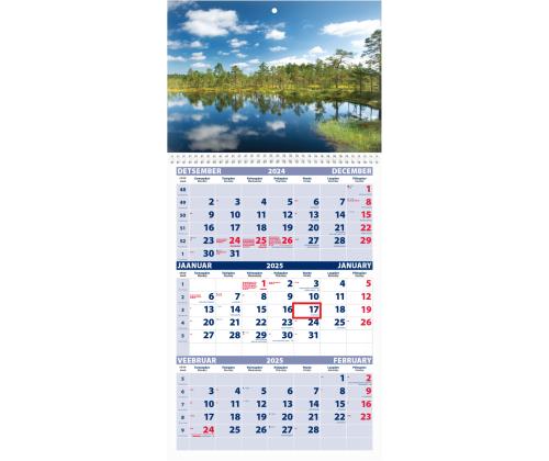Seinäkalenteri TRIO, avoin koko 297x630mm (PICT No 7) 00321/40225