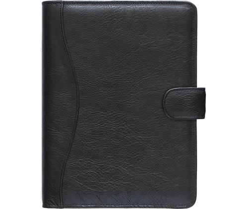 Time-Master kalenteri Manager A5 (70mm) PÄIVÄ, täysnahkaa (MUSTA) 00713/40163