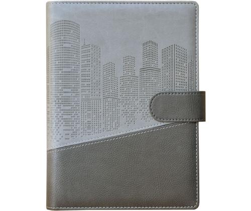 Kehyskalenteri Boss A5 DAY, kierresidonta, FASHION-kannet (MUST/PUNANE) 00070/40271