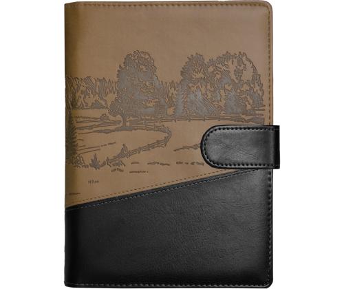 Kehyskalenteri Boss A5 Viikko pystysuunnassa, kierresidonta, FASHION-kannet (MUST/PRUUN) 00072/40380