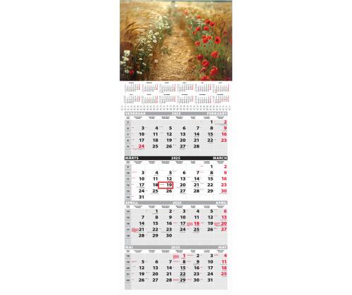 Seinäkalenteri QUATTRO, avoin koko 297x760mm (KUVA 3) 00322/40491