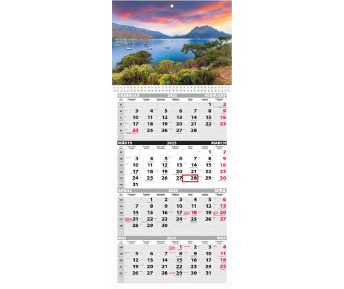 Seinäkalenteri QUATTRO, avoin koko 297x760mm (PILT nro 15) 00322/40503