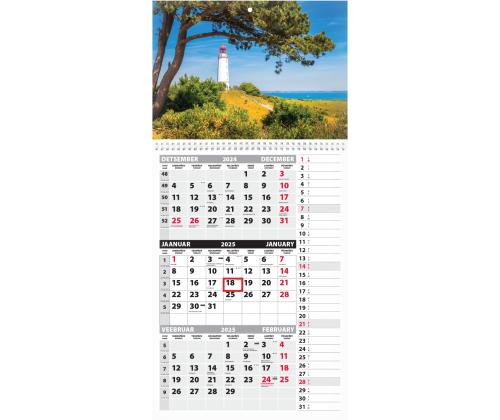 Seinäkalenteri TRIO MEMO, avoin koko 297x630mm (PICT No 10) 00372/40322
