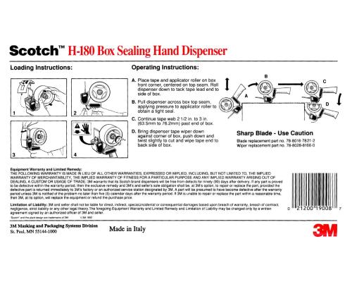 Pakkausteippipidike SCOTCH H180