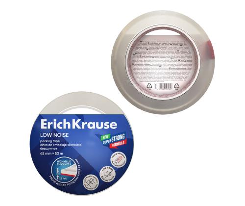 Pakkausteippi 48 mm x 50 m ERICH KRAUSE läpinäkyvä, äänetön