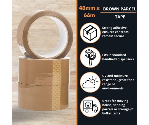 Pakkausteippi 50mmx60 ruskea LIUOTIN