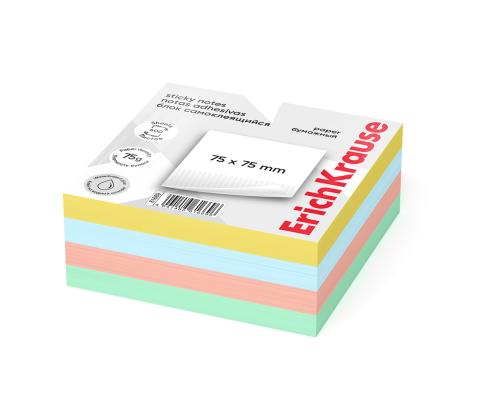Muistipaperi ERICH KRAUSE 75x75 mm, 400 arkkia, 4 väriä