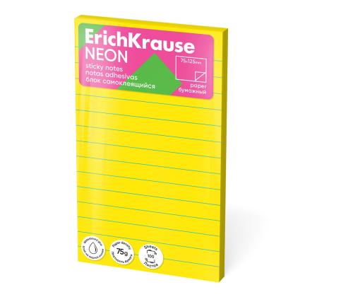 Muistipaperi 75x125mm ERICH KRAUSE Neonvuorattu 100 arkin valikoima