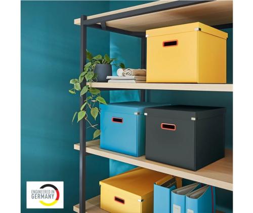 Pahvilaatikko kannella 320x310x360mm LEITZ Cozy Click & Store keltainen